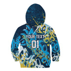Personalized Gold Coast Titans Rugby Kid Hoodie Urban Street Graffiti Style - Distressed Splatter Elements