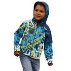 Personalized Gold Coast Titans Rugby Kid Hoodie Urban Street Graffiti Style - Distressed Splatter Elements