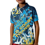 Personalized Gold Coast Titans Rugby Kid Polo Shirt Urban Street Graffiti Style - Distressed Splatter Elements