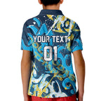 Personalized Gold Coast Titans Rugby Kid Polo Shirt Urban Street Graffiti Style - Distressed Splatter Elements