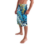 Personalized Gold Coast Titans Rugby Lavalava Urban Street Graffiti Style - Distressed Splatter Elements