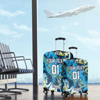 Personalized Gold Coast Titans Rugby Luggage Cover Urban Street Graffiti Style - Distressed Splatter Elements