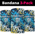 Personalized Gold Coast Titans Rugby Neck Gaiter Urban Street Graffiti Style - Distressed Splatter Elements