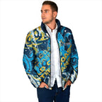 Personalized Gold Coast Titans Rugby Padded Jacket Urban Street Graffiti Style - Distressed Splatter Elements