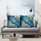 Personalized Gold Coast Titans Rugby Pillow Cover Urban Street Graffiti Style - Distressed Splatter Elements