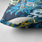 Personalized Gold Coast Titans Rugby Pillow Cover Urban Street Graffiti Style - Distressed Splatter Elements