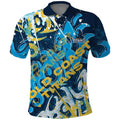 Personalized Gold Coast Titans Rugby Polo Shirt Urban Street Graffiti Style - Distressed Splatter Elements