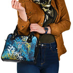 Personalized Gold Coast Titans Rugby Shoulder Handbag Urban Street Graffiti Style - Distressed Splatter Elements