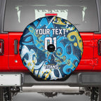 Personalized Gold Coast Titans Rugby Spare Tire Cover Urban Street Graffiti Style - Distressed Splatter Elements