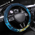 Gold Coast Titans Rugby Steering Wheel Cover Urban Street Graffiti Style - Distressed Splatter Elements