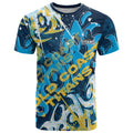 Personalized Gold Coast Titans Rugby T Shirt Urban Street Graffiti Style - Distressed Splatter Elements