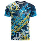 Personalized Gold Coast Titans Rugby T Shirt Urban Street Graffiti Style - Distressed Splatter Elements