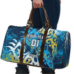 Personalized Gold Coast Titans Rugby Travel Bag Urban Street Graffiti Style - Distressed Splatter Elements