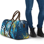 Personalized Gold Coast Titans Rugby Travel Bag Urban Street Graffiti Style - Distressed Splatter Elements