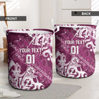 Personalized Manly Warringah Sea Eagles Rugby Laundry Basket Urban Street Graffiti Style - Distressed Splatter Elements