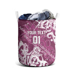 Personalized Manly Warringah Sea Eagles Rugby Laundry Basket Urban Street Graffiti Style - Distressed Splatter Elements