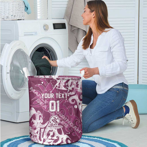 Personalized Manly Warringah Sea Eagles Rugby Laundry Basket Urban Street Graffiti Style - Distressed Splatter Elements