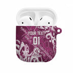 Personalized Manly Warringah Sea Eagles Rugby AirPods Case Urban Street Graffiti Style - Distressed Splatter Elements