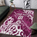 Personalized Manly Warringah Sea Eagles Rugby Area Rug Urban Street Graffiti Style - Distressed Splatter Elements
