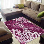Personalized Manly Warringah Sea Eagles Rugby Area Rug Urban Street Graffiti Style - Distressed Splatter Elements