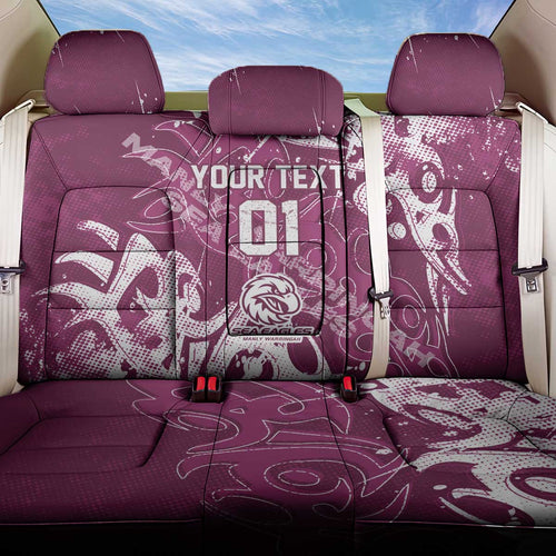 Personalized Manly Warringah Sea Eagles Rugby Back Car Seat Cover Urban Street Graffiti Style - Distressed Splatter Elements