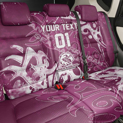 Personalized Manly Warringah Sea Eagles Rugby Back Car Seat Cover Urban Street Graffiti Style - Distressed Splatter Elements