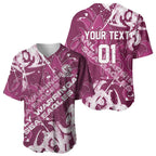 Personalized Manly Warringah Sea Eagles Rugby Baseball Jersey Urban Street Graffiti Style - Distressed Splatter Elements