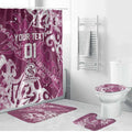 Personalized Manly Warringah Sea Eagles Rugby Bathroom Set Urban Street Graffiti Style - Distressed Splatter Elements