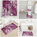 Personalized Manly Warringah Sea Eagles Rugby Bathroom Set Urban Street Graffiti Style - Distressed Splatter Elements