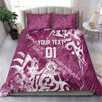 Personalized Manly Warringah Sea Eagles Rugby Bedding Set Urban Street Graffiti Style - Distressed Splatter Elements