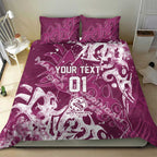 Personalized Manly Warringah Sea Eagles Rugby Bedding Set Urban Street Graffiti Style - Distressed Splatter Elements