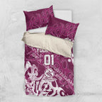 Personalized Manly Warringah Sea Eagles Rugby Bedding Set Urban Street Graffiti Style - Distressed Splatter Elements