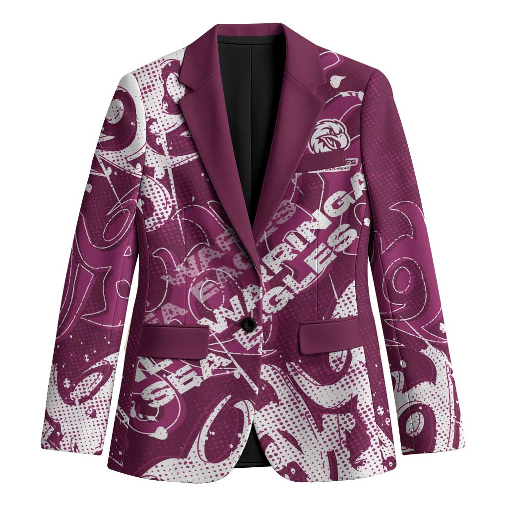 Personalized Manly Warringah Sea Eagles Rugby Blazer Urban Street Graffiti Style - Distressed Splatter Elements