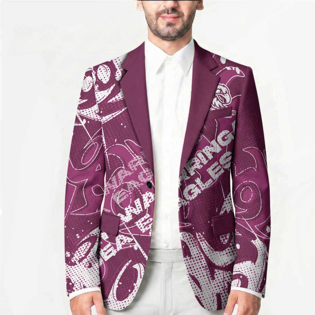 Personalized Manly Warringah Sea Eagles Rugby Blazer Urban Street Graffiti Style - Distressed Splatter Elements
