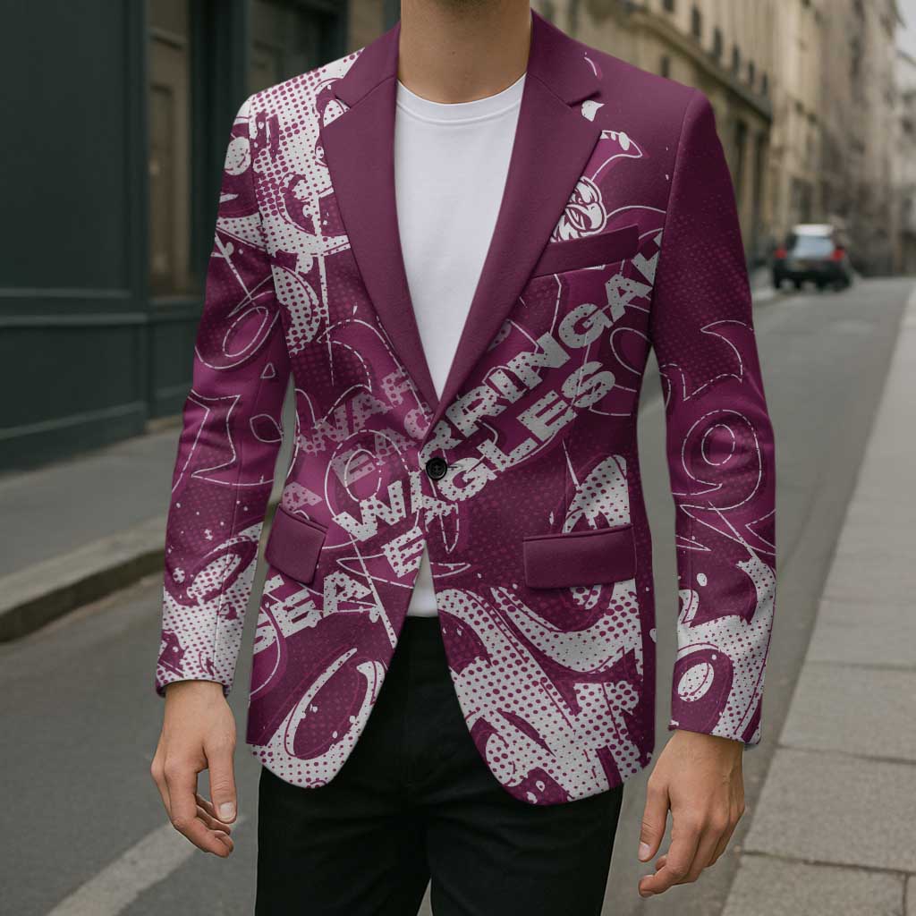 Personalized Manly Warringah Sea Eagles Rugby Blazer Urban Street Graffiti Style - Distressed Splatter Elements