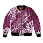 Personalized Manly Warringah Sea Eagles Rugby Bomber Jacket Urban Street Graffiti Style - Distressed Splatter Elements