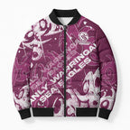 Personalized Manly Warringah Sea Eagles Rugby Bomber Puffer Jacket Urban Street Graffiti Style - Distressed Splatter Elements