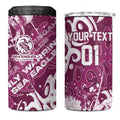 Personalized Manly Warringah Sea Eagles Rugby 4 in 1 Can Cooler Tumbler Urban Street Graffiti Style - Distressed Splatter Elements