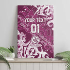 Personalized Manly Warringah Sea Eagles Rugby Canvas Wall Art Urban Street Graffiti Style - Distressed Splatter Elements