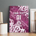 Personalized Manly Warringah Sea Eagles Rugby Canvas Wall Art Urban Street Graffiti Style - Distressed Splatter Elements