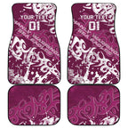 Personalized Manly Warringah Sea Eagles Rugby Car Mats Urban Street Graffiti Style - Distressed Splatter Elements