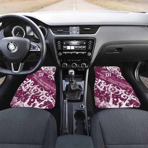 Personalized Manly Warringah Sea Eagles Rugby Car Mats Urban Street Graffiti Style - Distressed Splatter Elements
