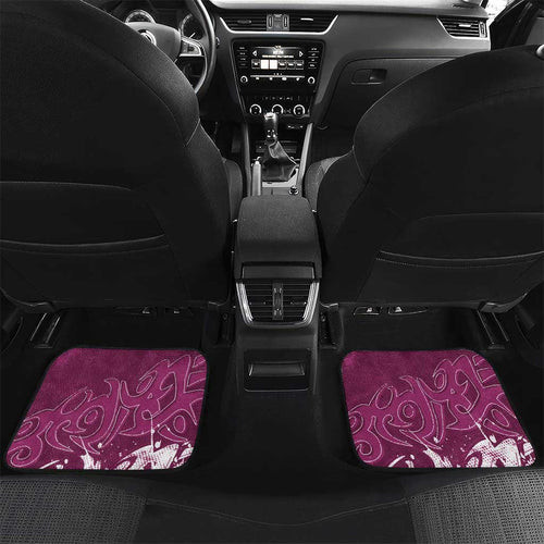 Personalized Manly Warringah Sea Eagles Rugby Car Mats Urban Street Graffiti Style - Distressed Splatter Elements