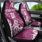Personalized Manly Warringah Sea Eagles Rugby Car Seat Cover Urban Street Graffiti Style - Distressed Splatter Elements
