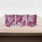 Personalized Manly Warringah Sea Eagles Rugby Ceramic Mug Urban Street Graffiti Style - Distressed Splatter Elements