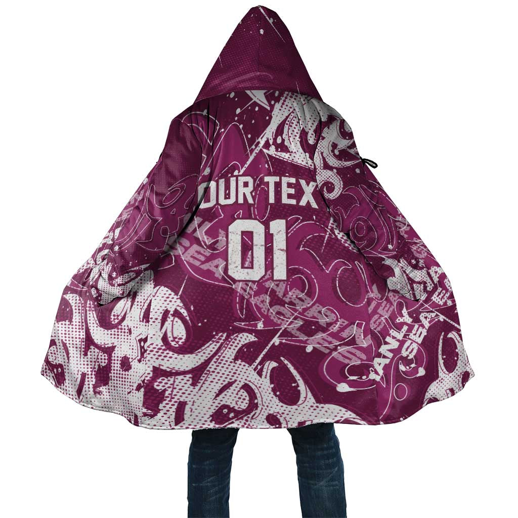 Personalized Manly Warringah Sea Eagles Rugby Cloak Urban Street Graffiti Style - Distressed Splatter Elements