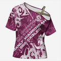 Personalized Manly Warringah Sea Eagles Rugby Cross Shoulder Shirt Urban Street Graffiti Style - Distressed Splatter Elements