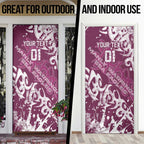 Personalized Manly Warringah Sea Eagles Rugby Door Cover Urban Street Graffiti Style - Distressed Splatter Elements