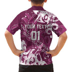 Personalized Manly Warringah Sea Eagles Rugby Family Matching Off Shoulder Maxi Dress and Hawaiian Shirt Urban Street Graffiti Style - Distressed Splatter Elements