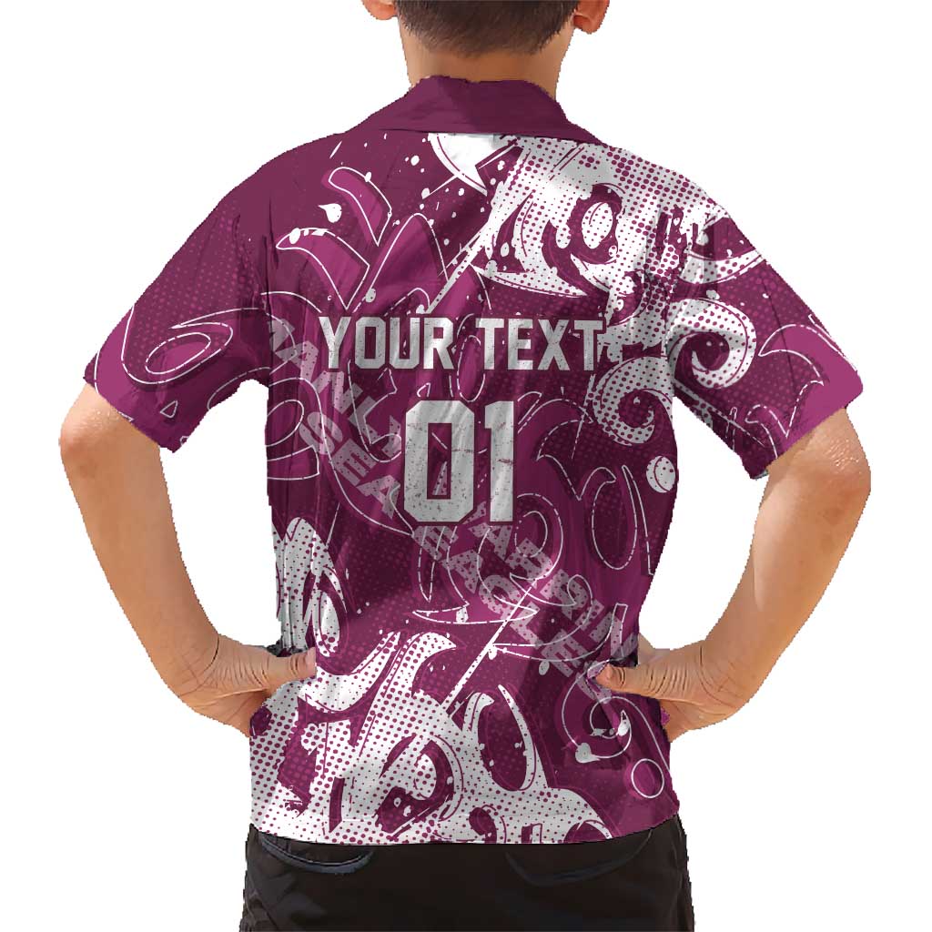Personalized Manly Warringah Sea Eagles Rugby Family Matching Tank Maxi Dress and Hawaiian Shirt Urban Street Graffiti Style - Distressed Splatter Elements